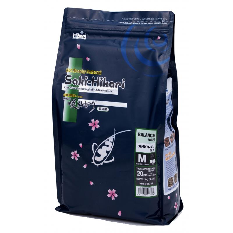 Saki Hikari Balance Sinking M Koi Voer 3Kg - Medium Korrels voor Gezondheid & Helder Water