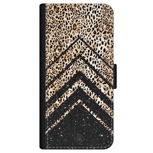 iPhone 12 flipcase - Luipaard chevron