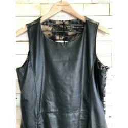 Moglie jurk 2 stoffen lederlook, maat M - NP 59,95 - wyp