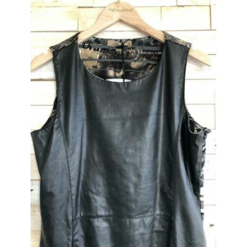 Moglie jurk 2 stoffen lederlook, maat M - NP 59,95 - wyp