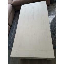 Wit massief hout salontafel