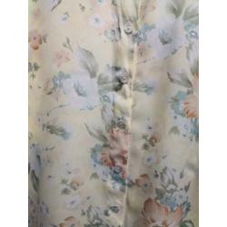Vintage blouse met bloemenprint (M)