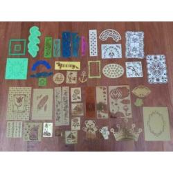 Hele partij prik/ embossing sjablonen