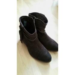 Dockers leer cowgirl laarzen, donker bruin maat 39, nieuw