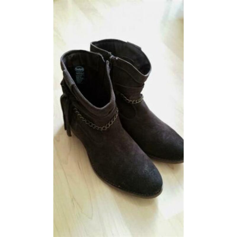 Dockers leer cowgirl laarzen, donker bruin maat 39, nieuw