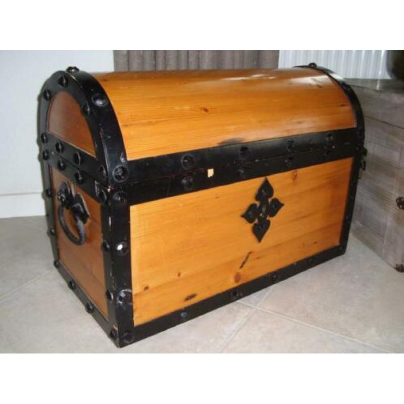 houten kist, schatkist, piratenkist