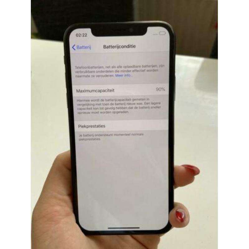 iPhone X 64GB zwart | 90% batterij incl factuur en garantie
