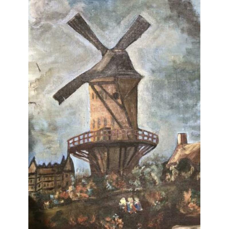 Groot schilderij Wijk bij Duurstede