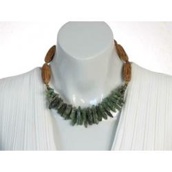Groene apatiet kristallen edelsteen choker ketting