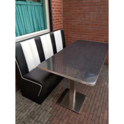 Amerikaanse diner bank stoelen fifties sixties Bel Air tafel