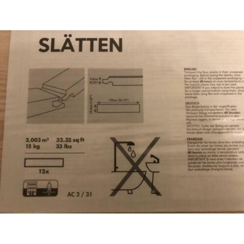 Laminaat slatten 14 m2 nieuw