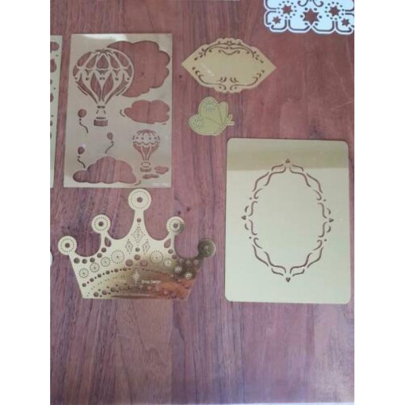 Hele partij prik/ embossing sjablonen