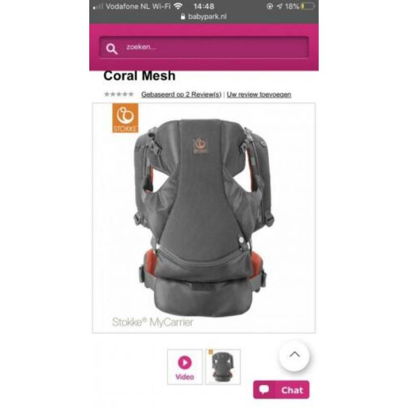 Stokke Carrier buikdrager in nieuwstaat