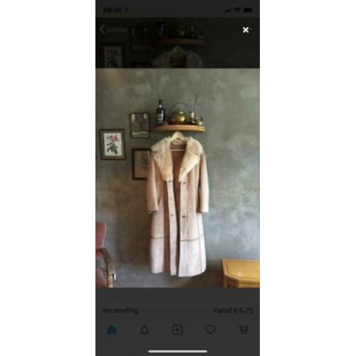 Unieke vintage jas maat 38