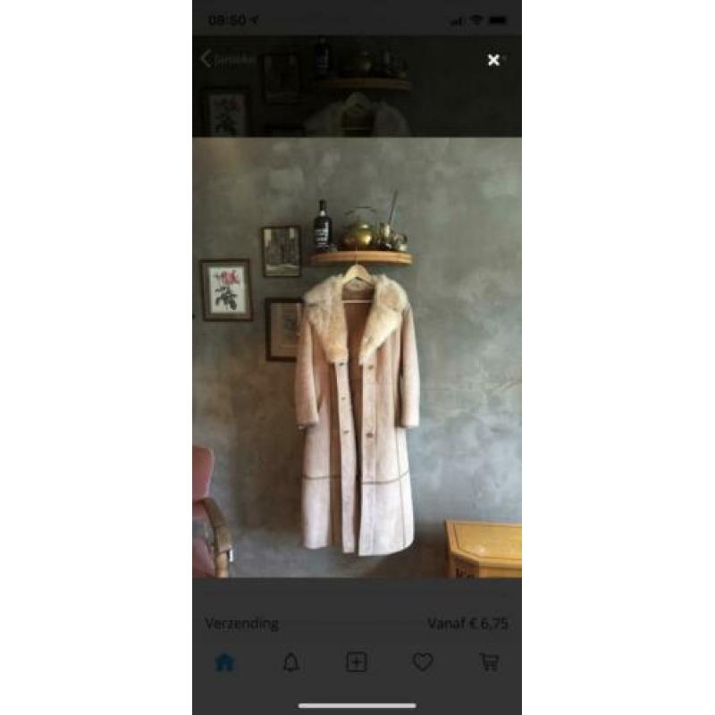 Unieke vintage jas maat 38