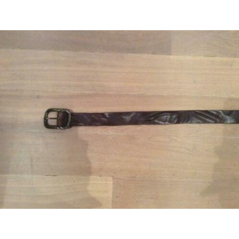 Nieuwe Mc. Gregor bruine leren riem 85 cm