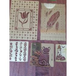 Hele partij prik/ embossing sjablonen
