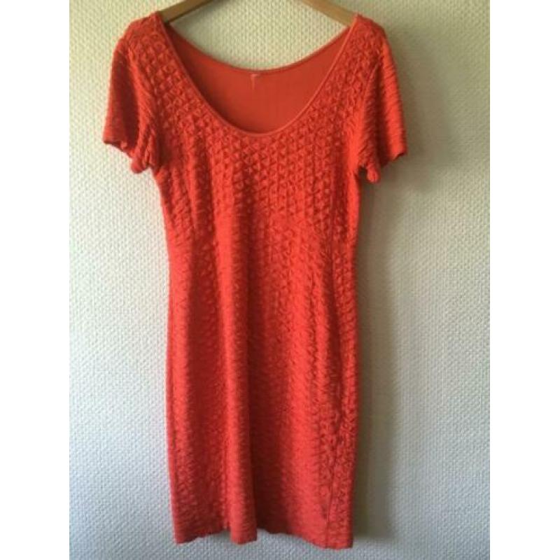 MOOI! Hele Leuke Rode Tricot Jurk Maat S [MP134] Erg mooi