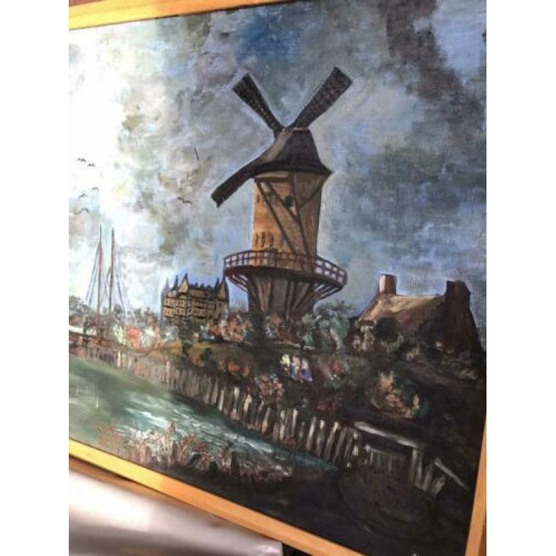 Groot schilderij Wijk bij Duurstede