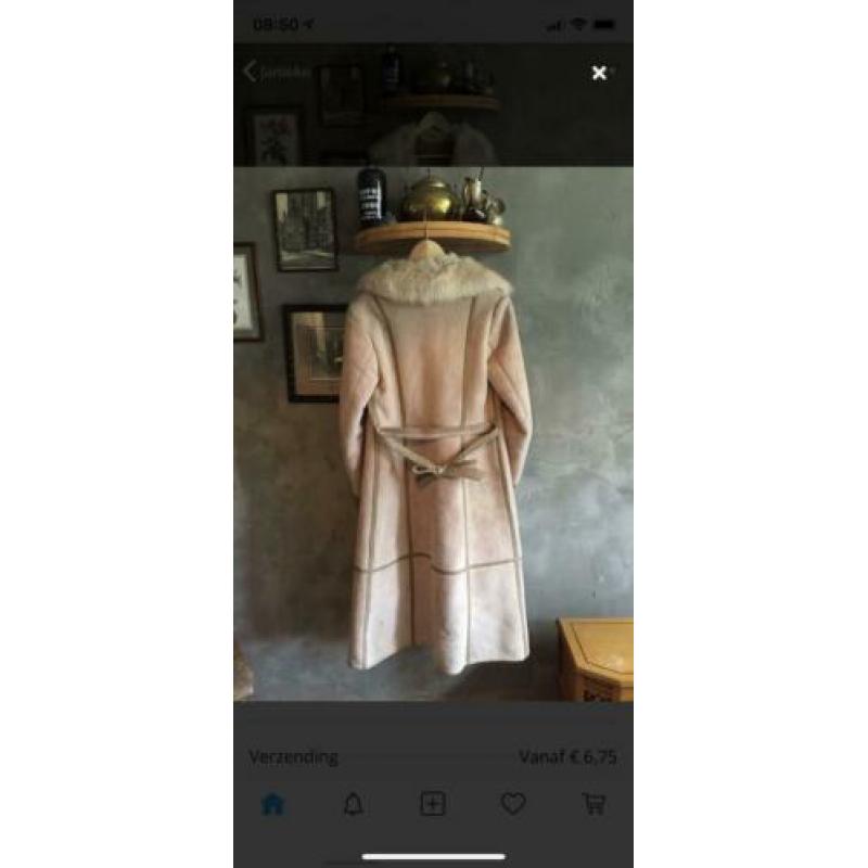 Unieke vintage jas maat 38
