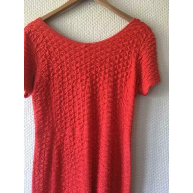 MOOI! Hele Leuke Rode Tricot Jurk Maat S [MP134] Erg mooi