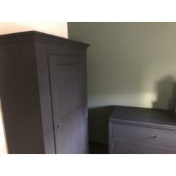 Brocante kast grijs