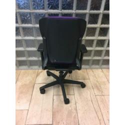 Ahrend 230 bureaustoelen, burostoelen,hoge rug, paars/zwart