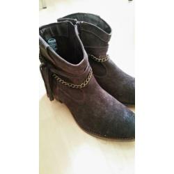Dockers leer cowgirl laarzen, donker bruin maat 39, nieuw