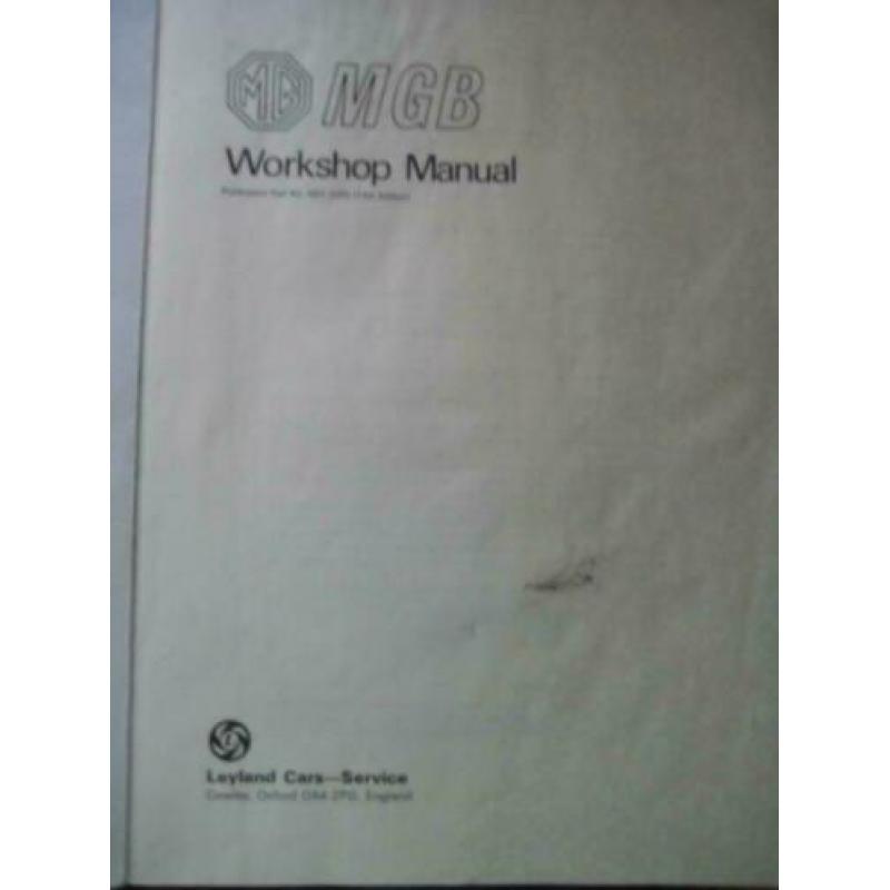 MG MGB werkplaatsboek (het origin handboek british leyland)