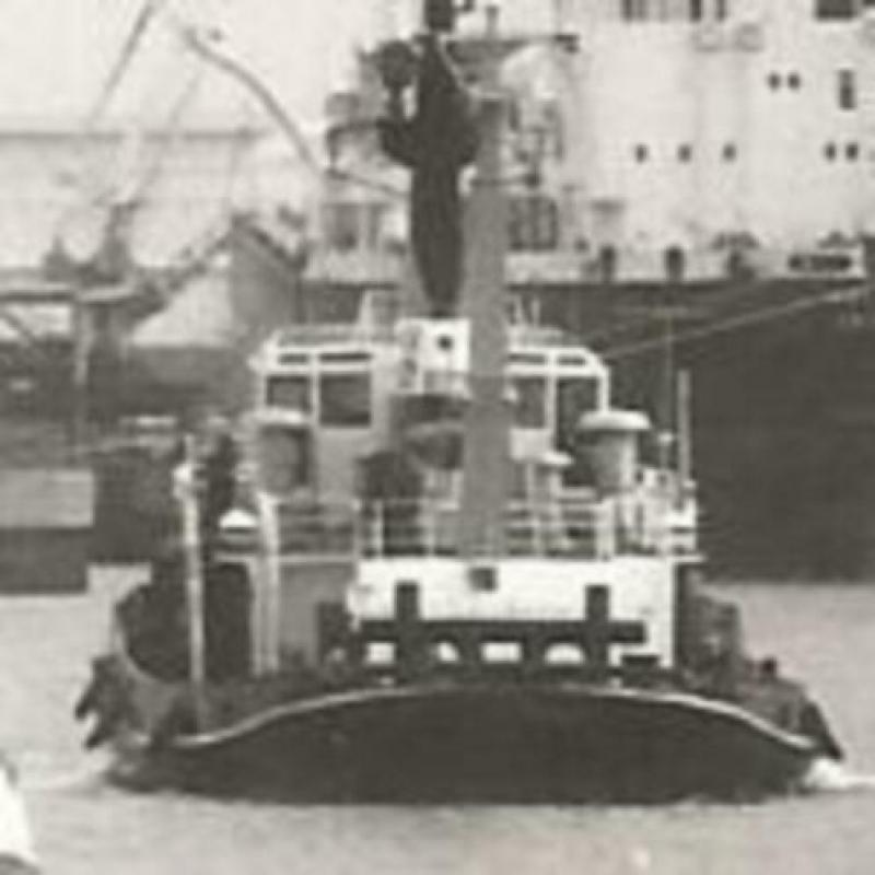Foto sleepboot Maasbank van Smit ca 1970