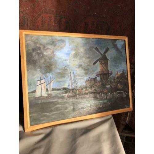 Groot schilderij Wijk bij Duurstede