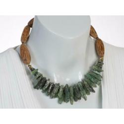 Groene apatiet kristallen edelsteen choker ketting