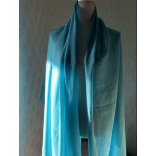 Polyester sjaal - 82x182 cm - blauw
