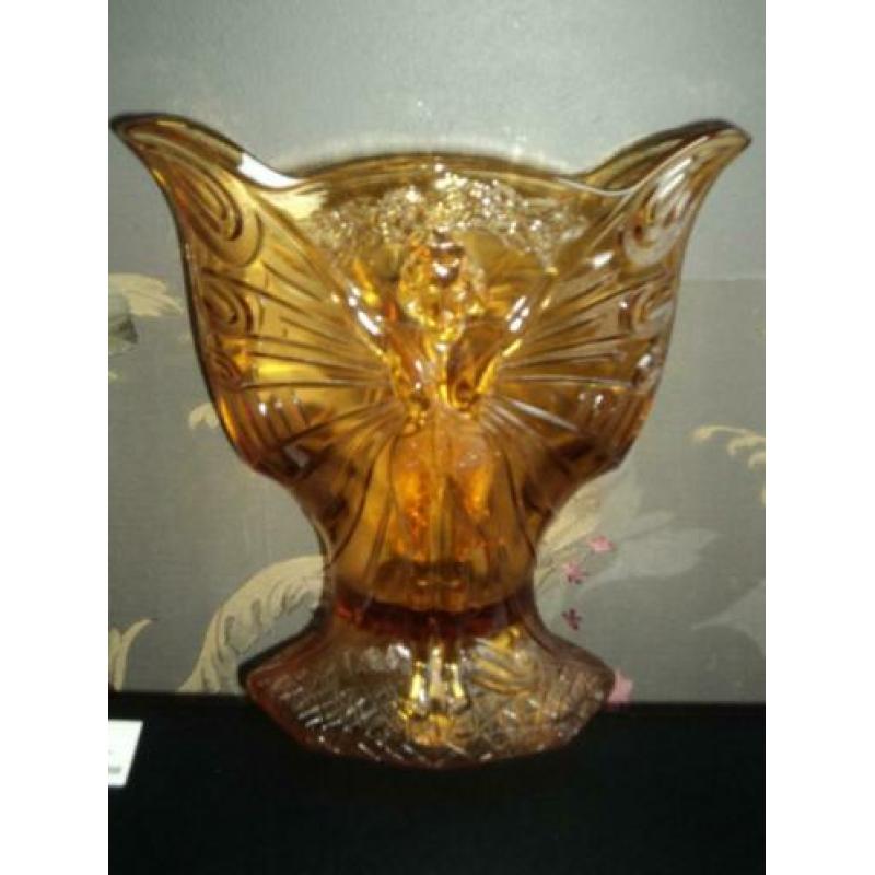 Mooie art deco vaas "Femme Papillon"