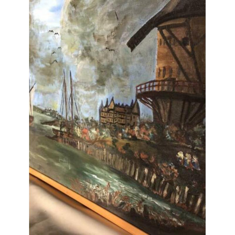 Groot schilderij Wijk bij Duurstede