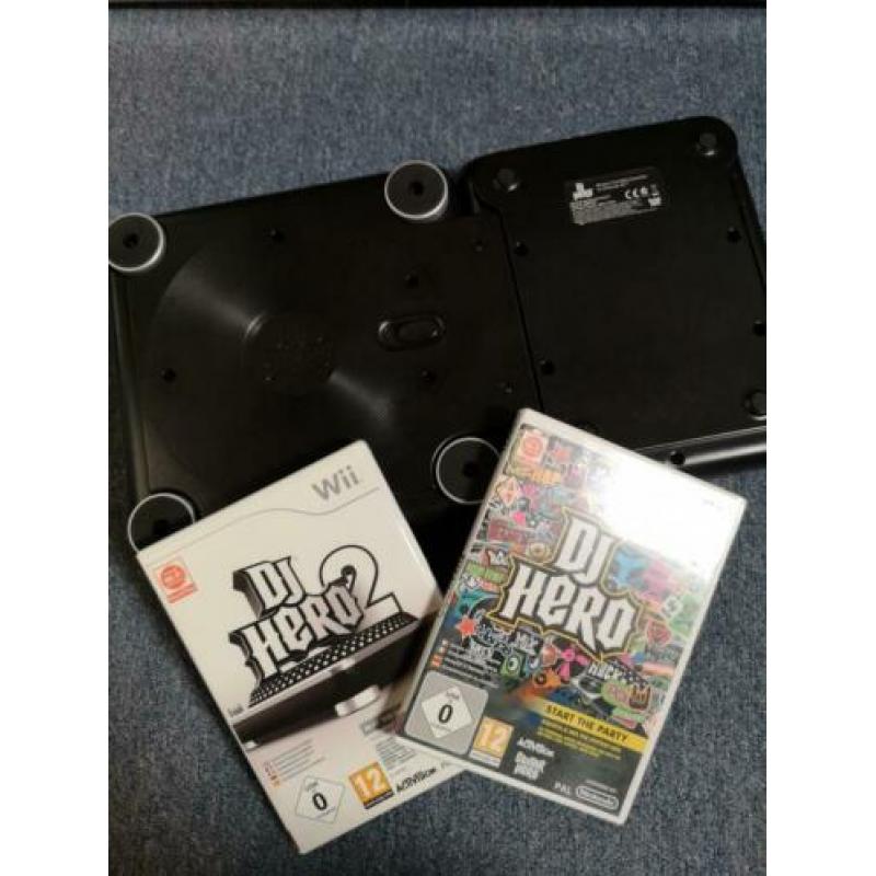 Nintendo Wii DJ Hero 1 en 2 inclusief draaitafel