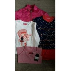 Set meisjes kleding maat 86: jasje, rok, 2 shirts en top