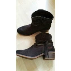 Dockers leer cowgirl laarzen, donker bruin maat 39, nieuw