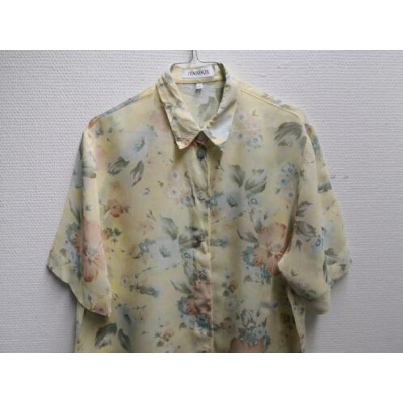 Vintage blouse met bloemenprint (M)