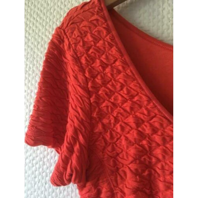 MOOI! Hele Leuke Rode Tricot Jurk Maat S [MP134] Erg mooi