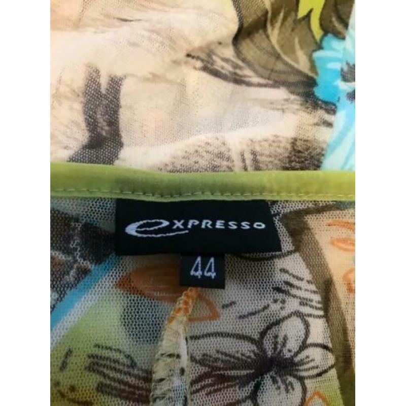 Expresso fleurige top - overslag blouse, maat 44