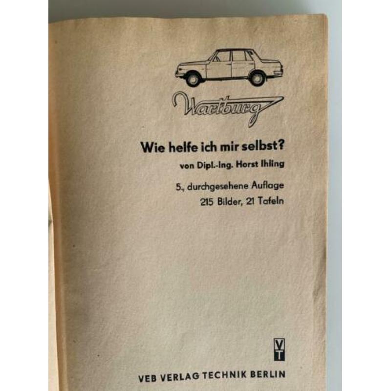 Reparaturhandbuch - Erzatzteilkatalog - handboek Wartburg