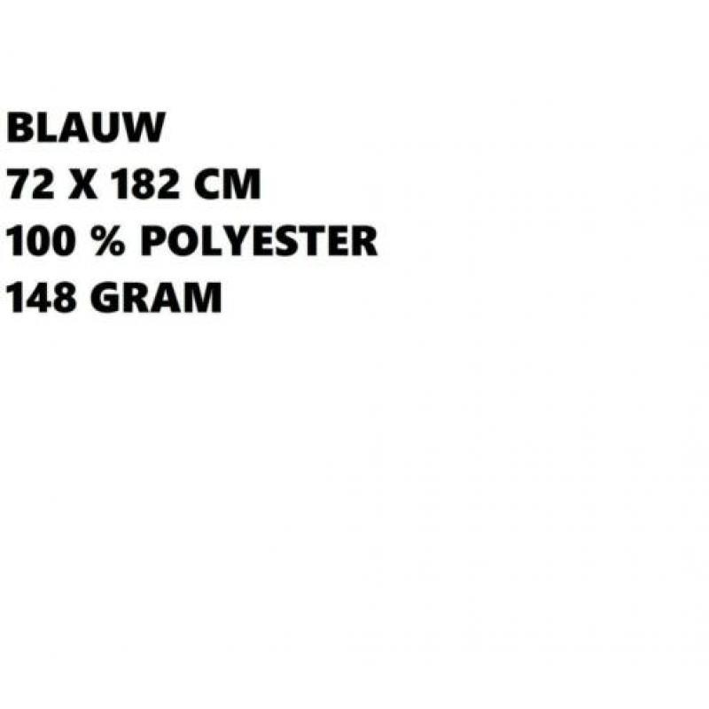 Polyester sjaal - 82x182 cm - blauw