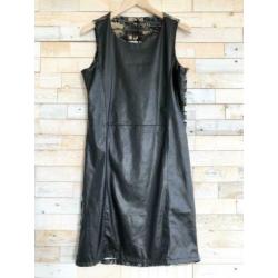 Moglie jurk 2 stoffen lederlook, maat M - NP 59,95 - wyp