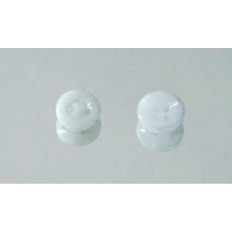 Vintage China Buttons glasknopen nr E640 wit