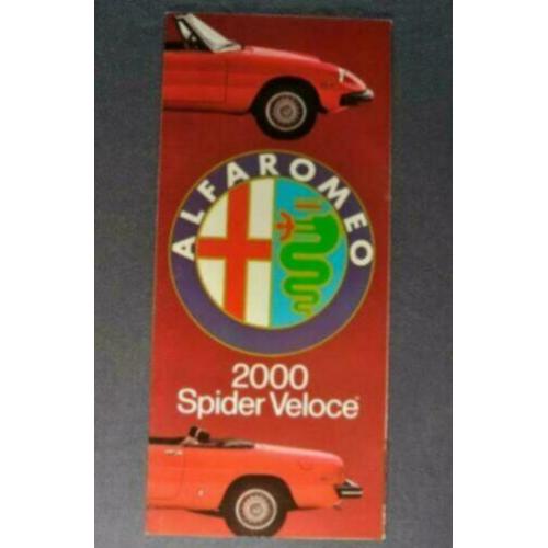 1976 Alfa Romeo 2000 Spider Veloce Brochure USA