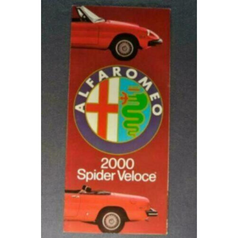 1976 Alfa Romeo 2000 Spider Veloce Brochure USA