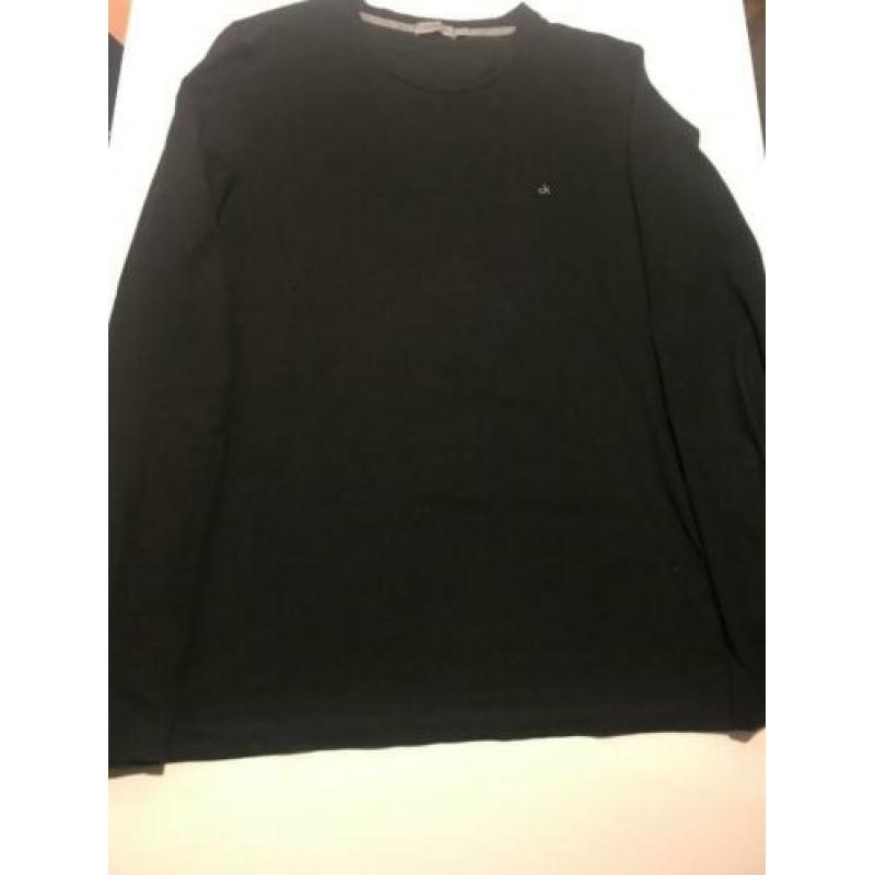 Calvin Klein Jeans zwart T-shirt met lange mouwen maat M