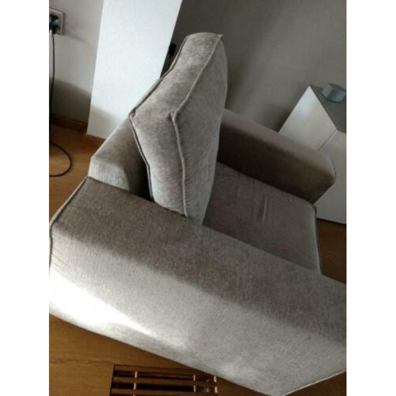 Brede, stoffen fauteuil Otto, stof Halen (lichte glans erin)