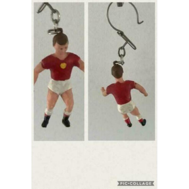 4 stuks retro sleutelhanger voetballer